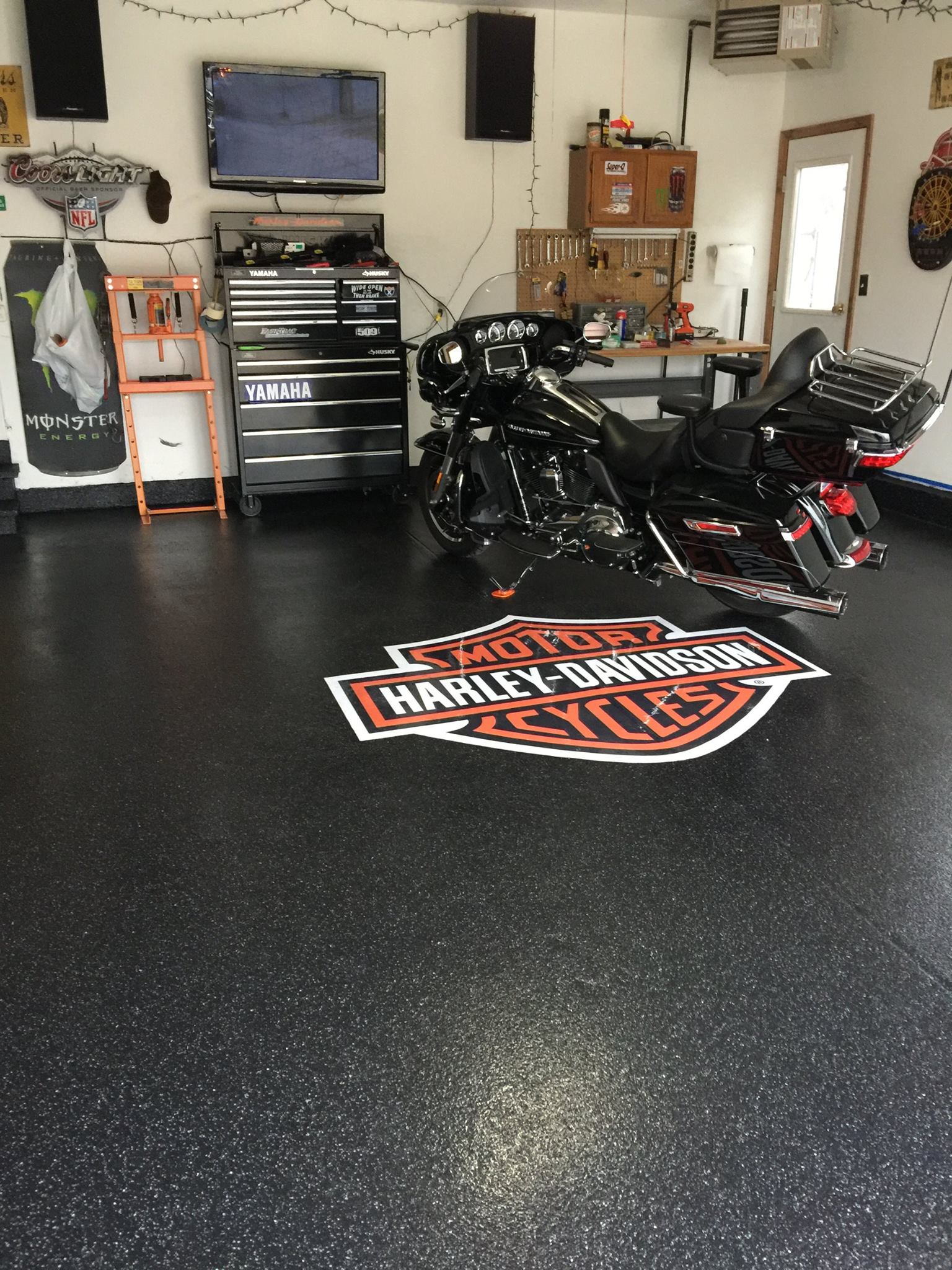 Harley-Davidson Embedded Flooring Logo | St. Mary's Ohio