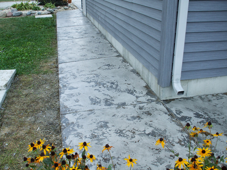 Slate Stained Concrete Sidewalk | St. Mary's Ohio